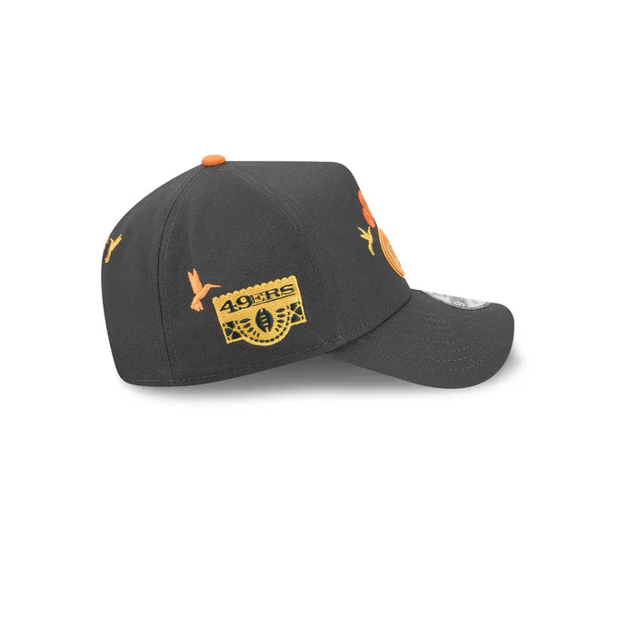 New Era San Francisco 49ers Day Of the Dead 9FORTY A-Frame Adjustable Hat-Graphite