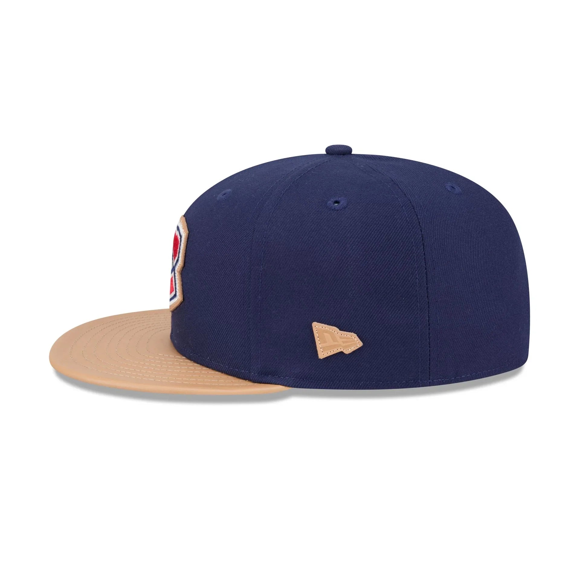 Montreal Canadiens NHL New Era Men's Royal Blue/Beige 59Fifty Leather Fitted Hat