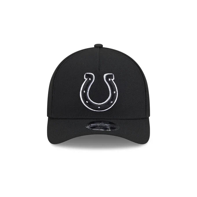 New Era Indianapolis Colts M-Crown A-FRAME 9FORTY Adjustable Hat-Black/White