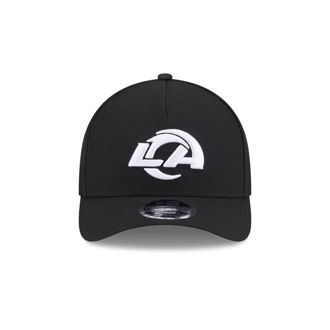 New Era Los Angeles Rams M-Crown A-FRAME 9FORTY Adjustable Hat-Black/White