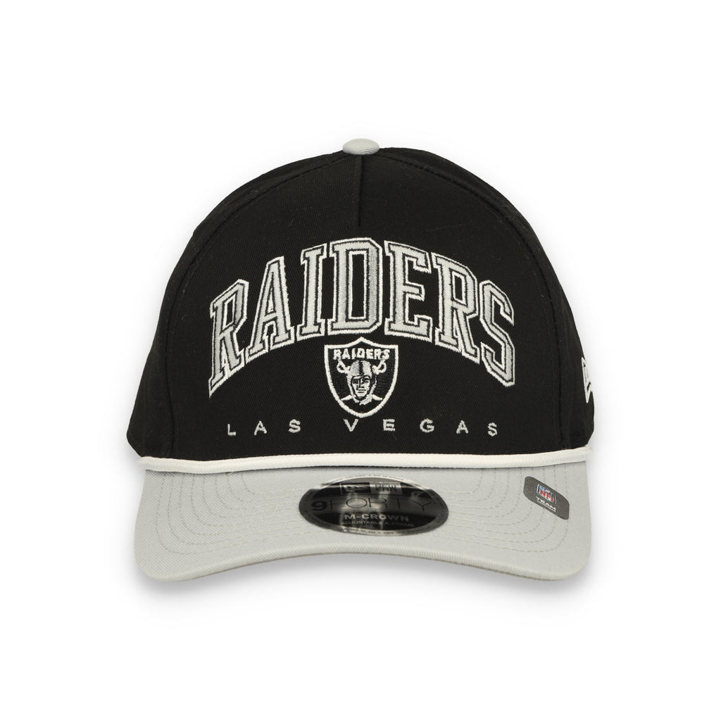 New Era Las Vegas Raiders Arch M-Crown 9FORTY A-Frame  Adjustable Hat-Black/Grey