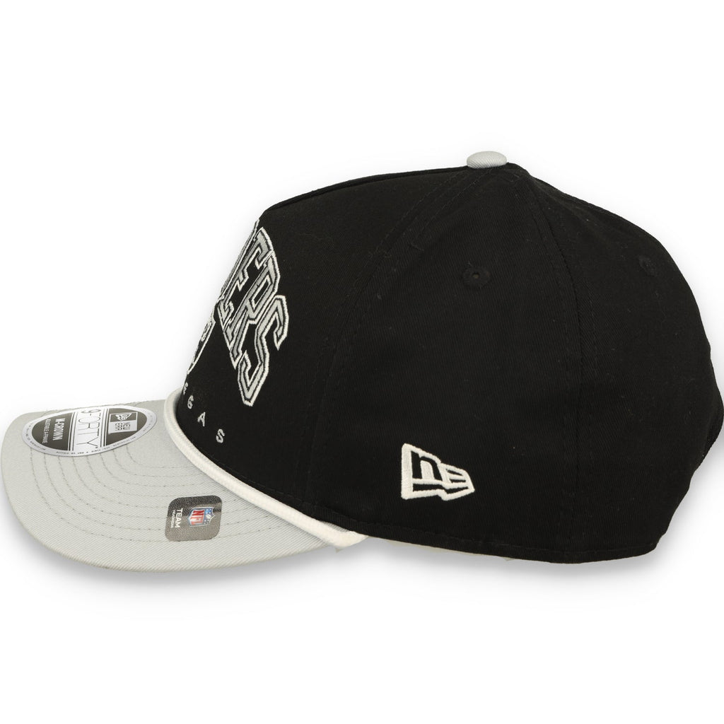 New Era Las Vegas Raiders Arch M-Crown 9FORTY A-Frame  Adjustable Hat-Black/Grey