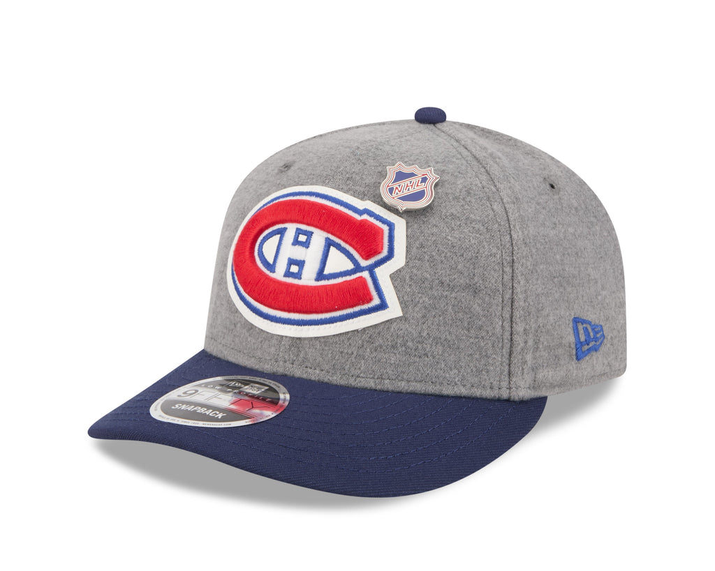 Montreal Canadiens NHL New Era Men's Grey Melton 9Fifty Wool Snapback