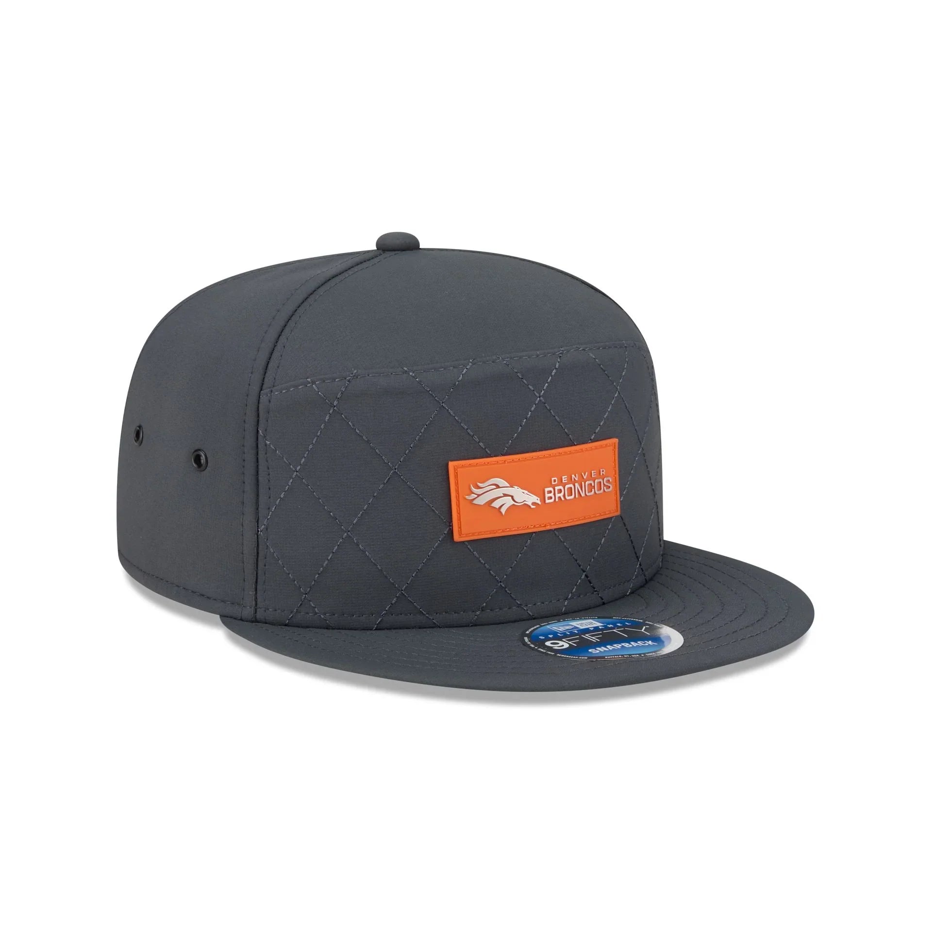 Denver Broncos NFL New Era Men's Charcoal 9Fifty 2025 Sideline Split Panel Snapback