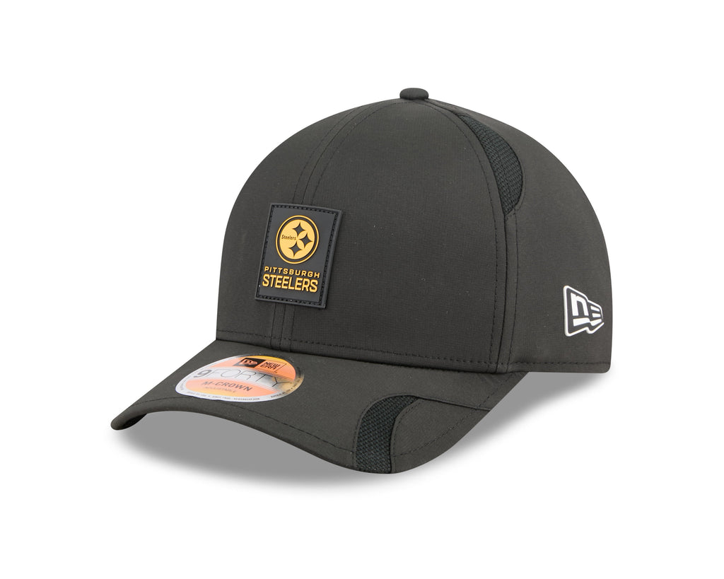 Pittsburgh Steelers NFL New Era Men's Black 9Forty 2025 Sideline M-Crown Snapback