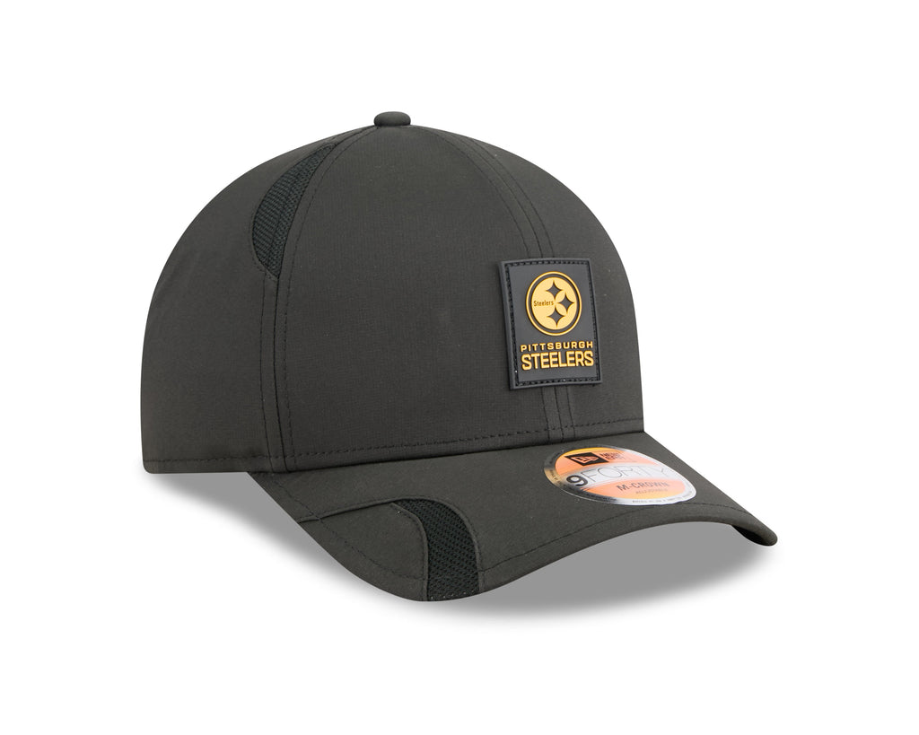 Pittsburgh Steelers NFL New Era Men's Black 9Forty 2025 Sideline M-Crown Snapback