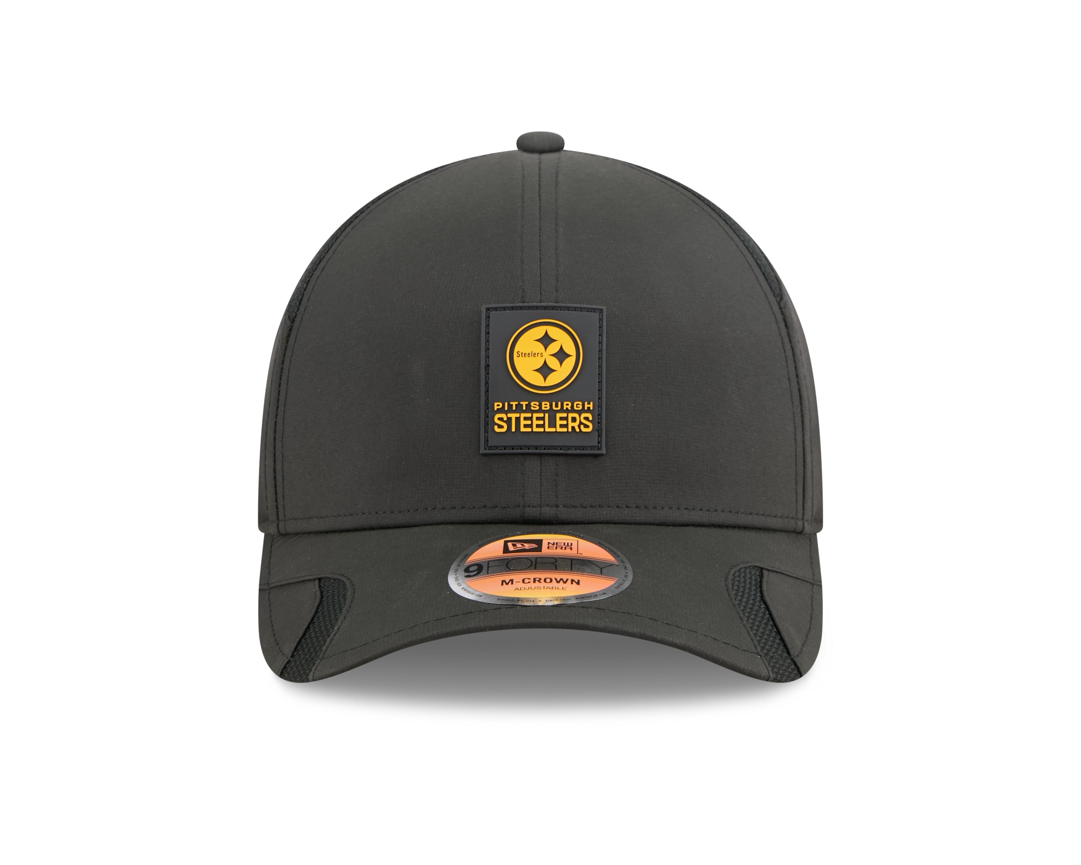 Pittsburgh Steelers NFL New Era Men's Black 9Forty 2025 Sideline M-Crown Snapback
