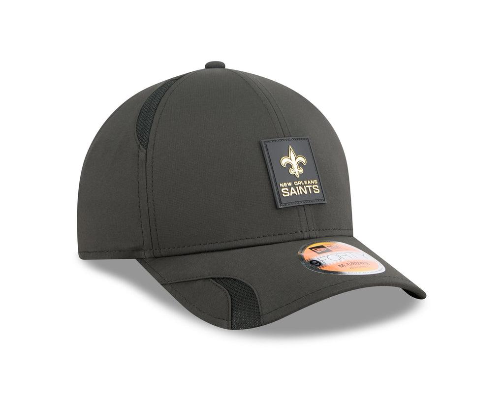 New Orleans Saints NFL New Era Men's Black 9Forty 2025 Sideline M-Crown Snapback