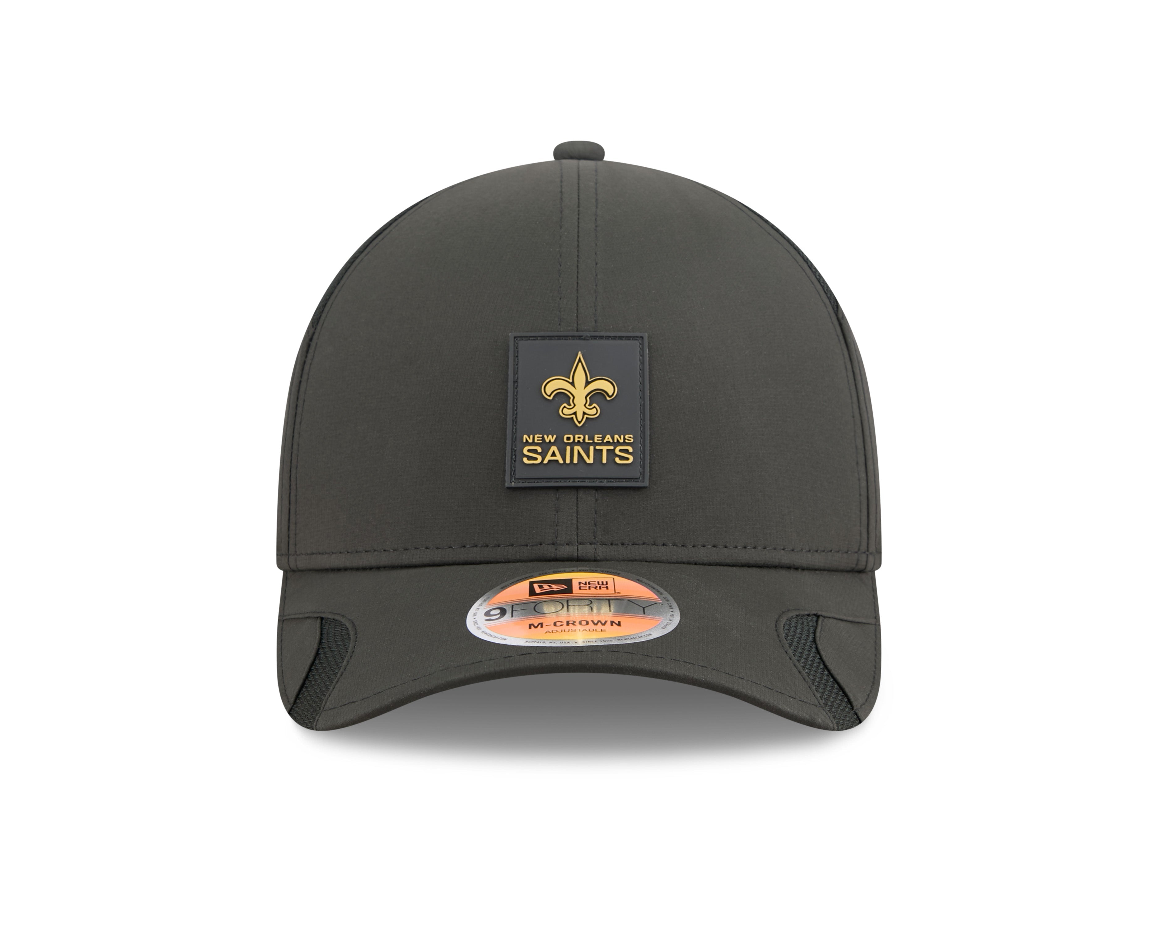 New Orleans Saints NFL New Era Men's Black 9Forty 2025 Sideline M-Crown Snapback