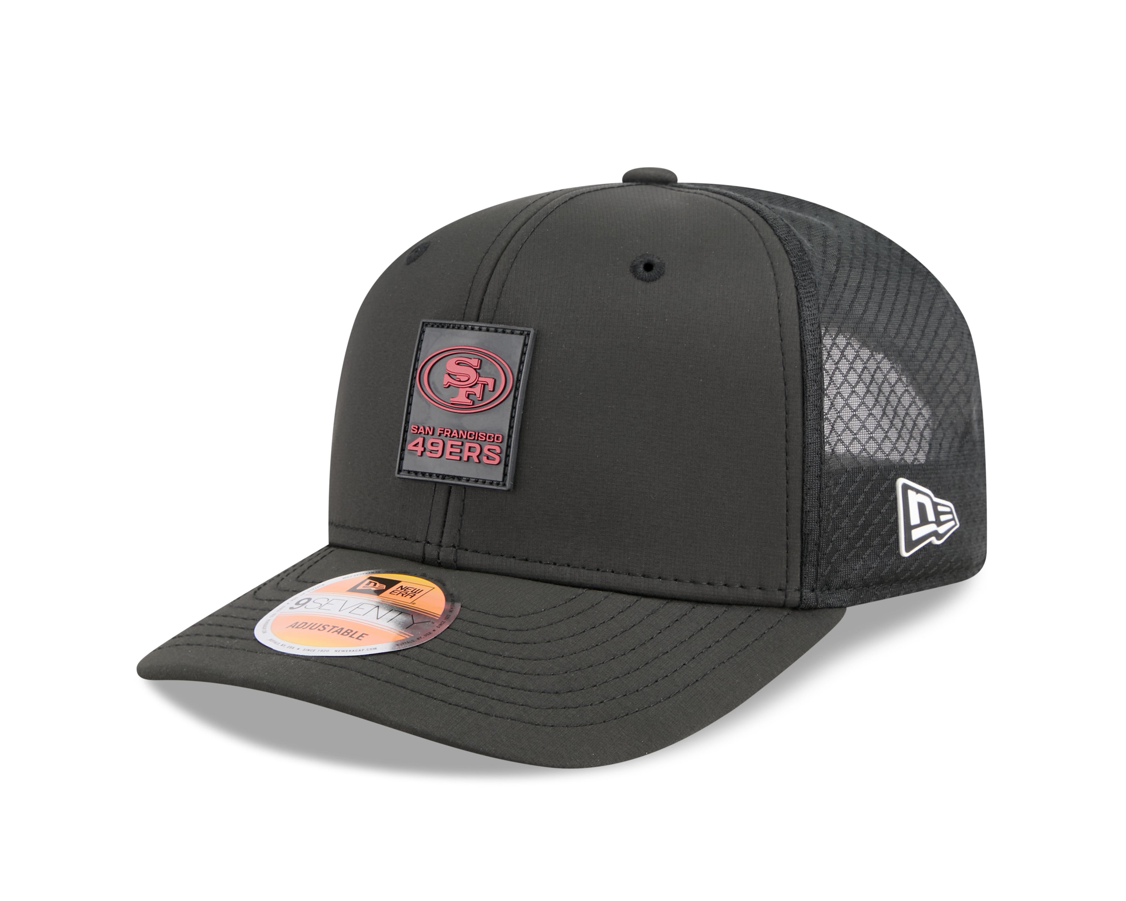 San Francisco 49ers NFL New Era Men's Black Charcoal 9Seventy 2025 Sideline Hot Weather Trucker Snapback