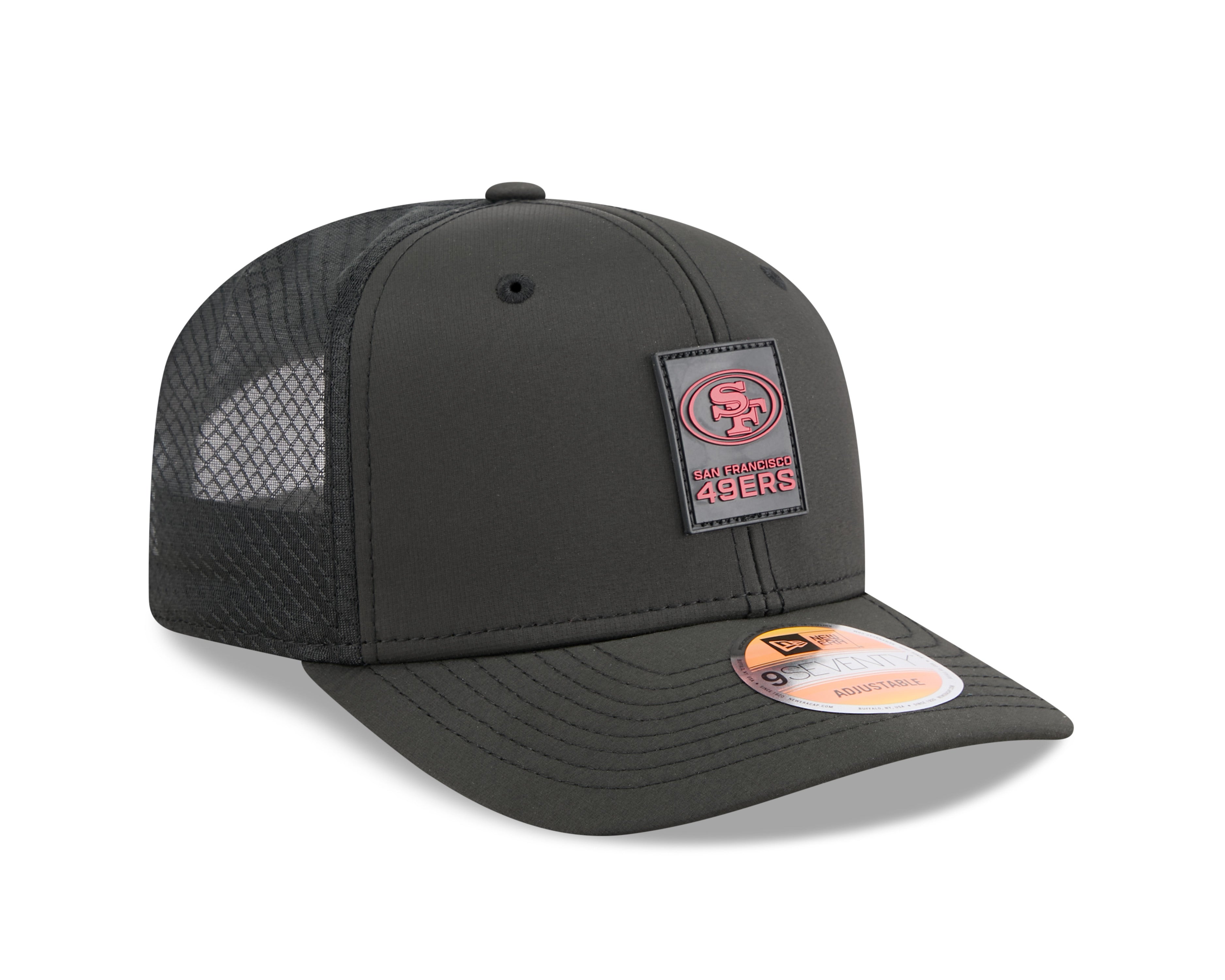 San Francisco 49ers NFL New Era Men's Black Charcoal 9Seventy 2025 Sideline Hot Weather Trucker Snapback
