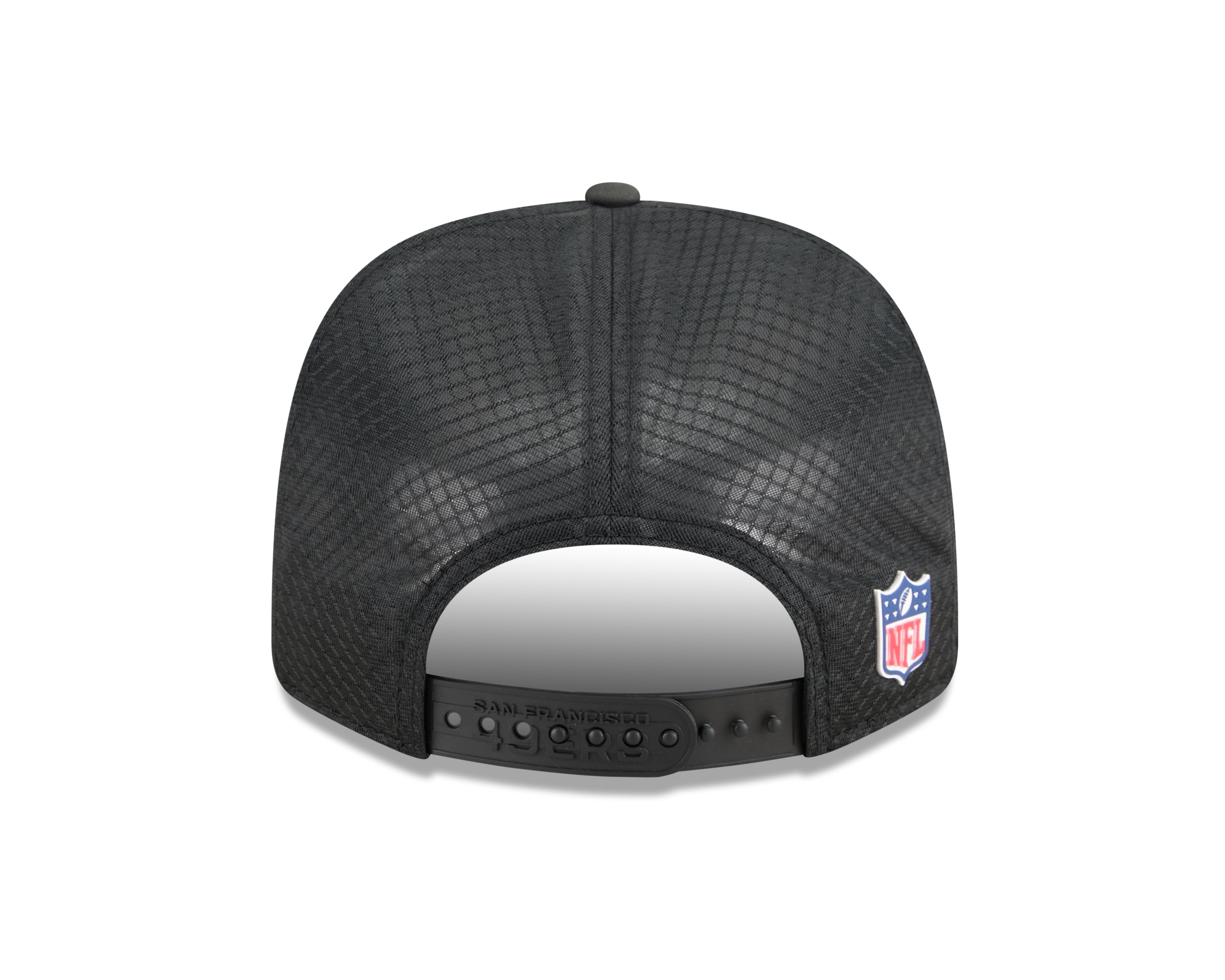 San Francisco 49ers NFL New Era Men's Black Charcoal 9Seventy 2025 Sideline Hot Weather Trucker Snapback