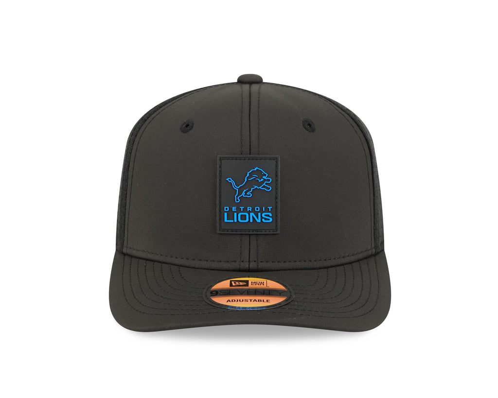 Detroit Lions NFL New Era Men's Black 9Seventy 2025 Sideline Hot Weather Trucker Snapback