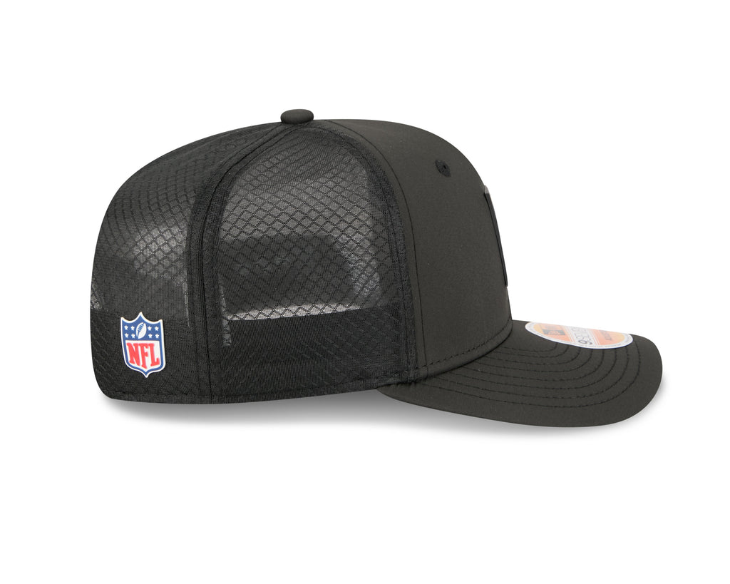 Detroit Lions NFL New Era Men's Black 9Seventy 2025 Sideline Hot Weather Trucker Snapback
