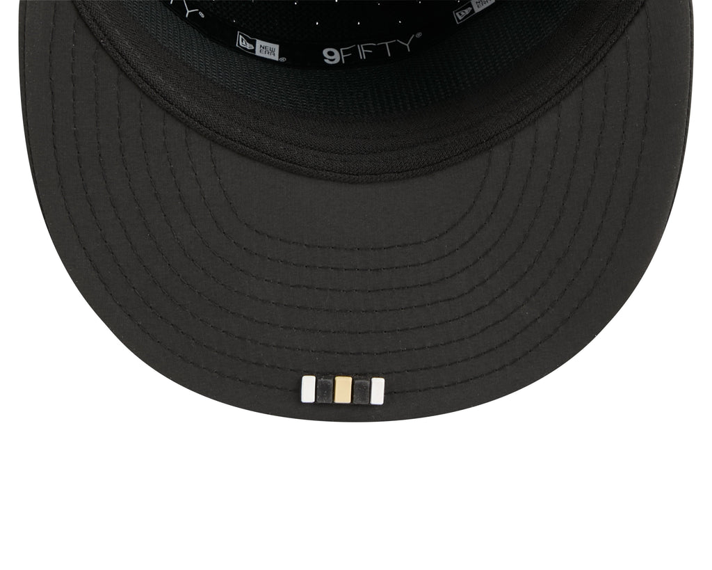 New Orleans Saints NFL New Era Men's Black 9Fifty 2025 Sideline Hot Weather Split Panel Snapback