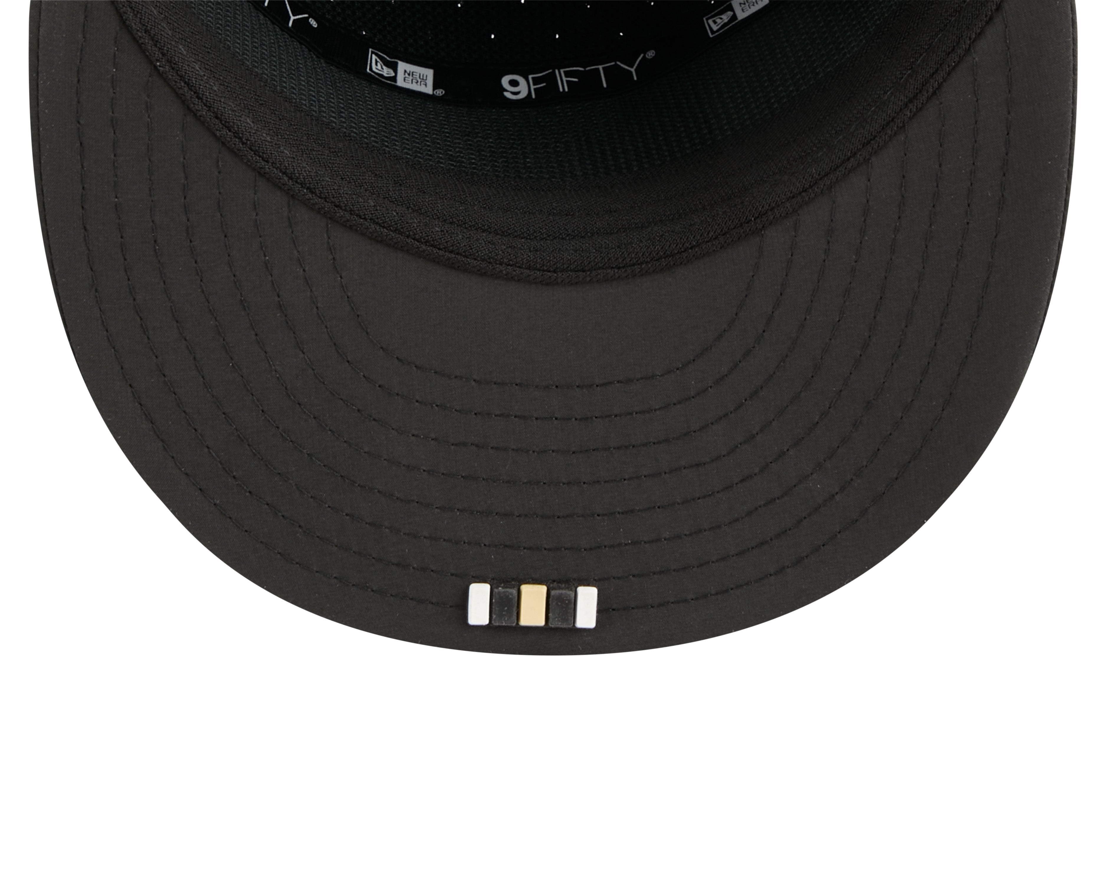 New Orleans Saints NFL New Era Men's Black 9Fifty 2025 Sideline Hot Weather Split Panel Snapback