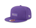 Minnesota Vikings NFL New Era Men's Purple 9Fifty 2025 Sideline Hot Weather Split Panel Snapback