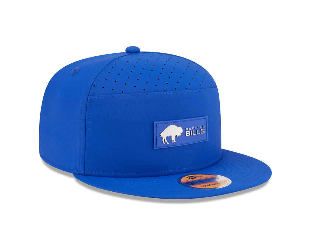 Buffalo Bills NFL New Era Men's Royal Blue 9Fifty 2025 Sideline Hot Weather Split Panel Snapback