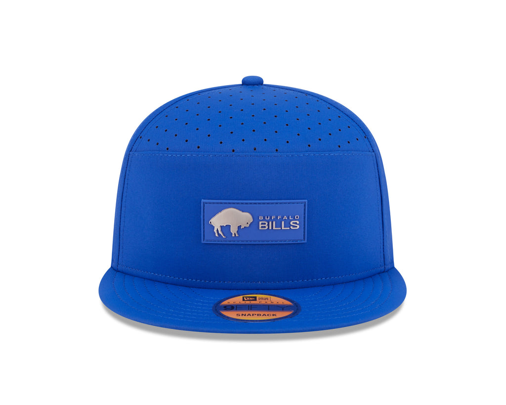 Buffalo Bills NFL New Era Men's Royal Blue 9Fifty 2025 Sideline Hot Weather Split Panel Snapback