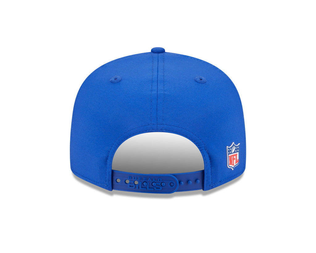 Buffalo Bills NFL New Era Men's Royal Blue 9Fifty 2025 Sideline Hot Weather Split Panel Snapback