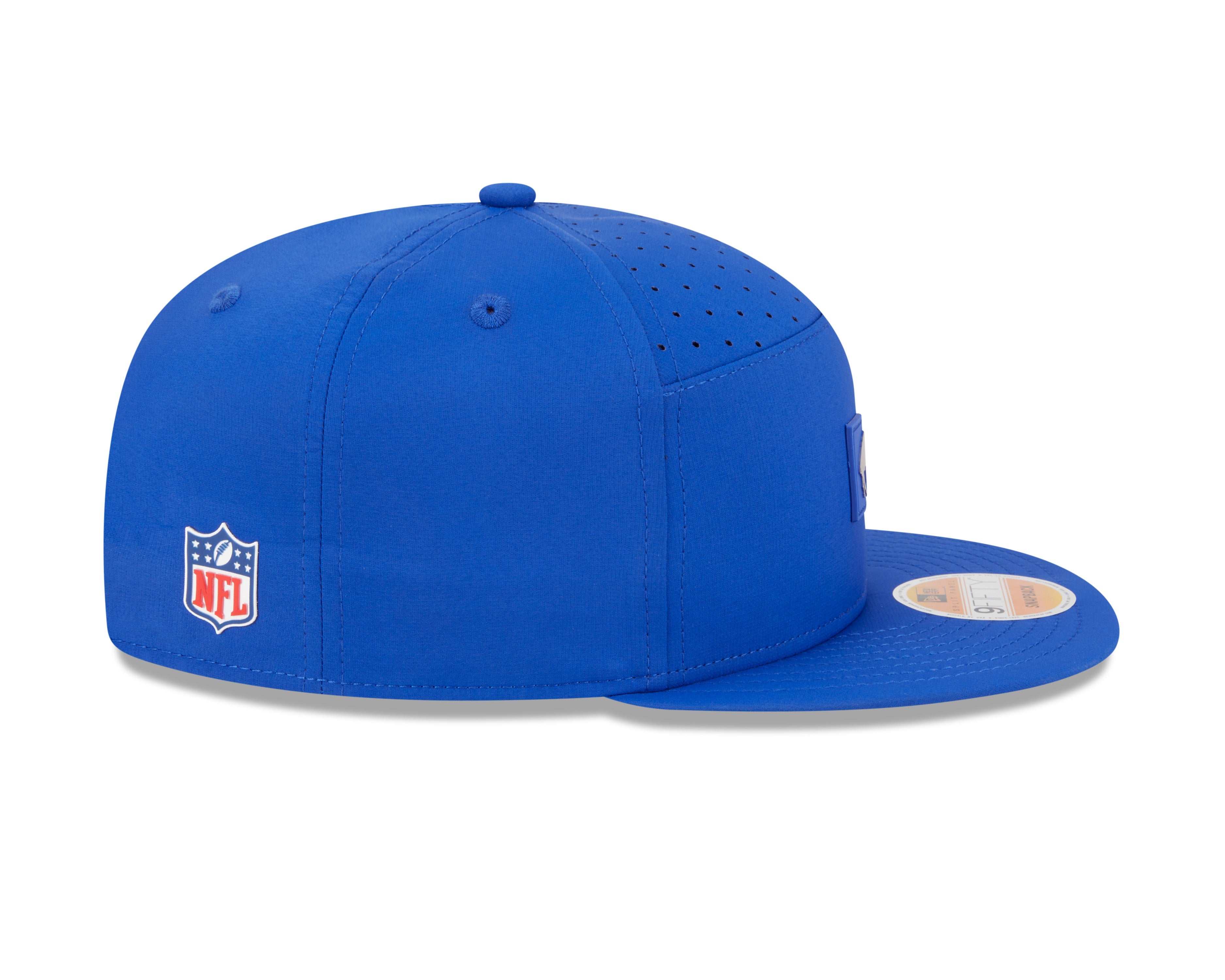 Buffalo Bills NFL New Era Men's Royal Blue 9Fifty 2025 Sideline Hot Weather Split Panel Snapback