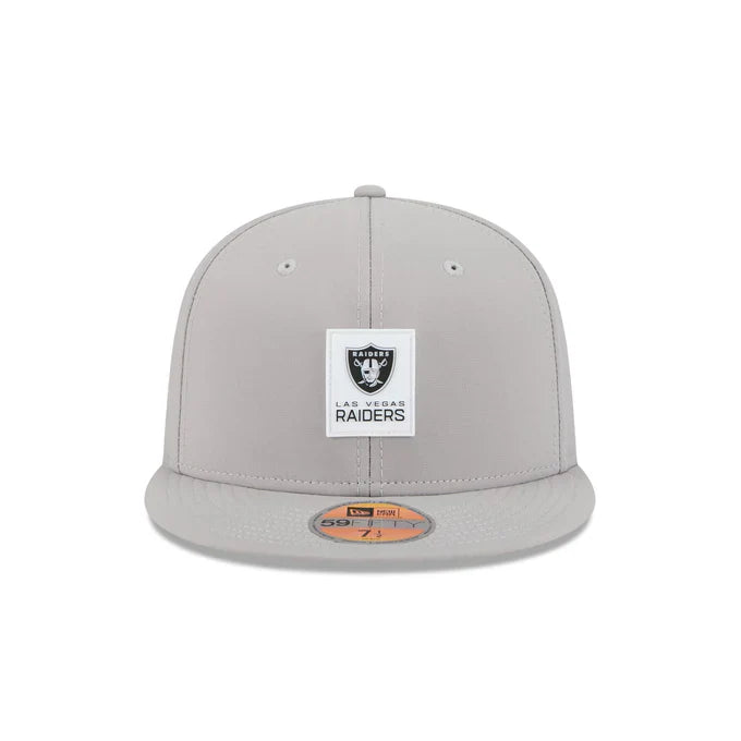 New Era Las Vegas Raiders Hot Weather ON-FIELD Sideline 59FIFTY Fitted Hat-Gray