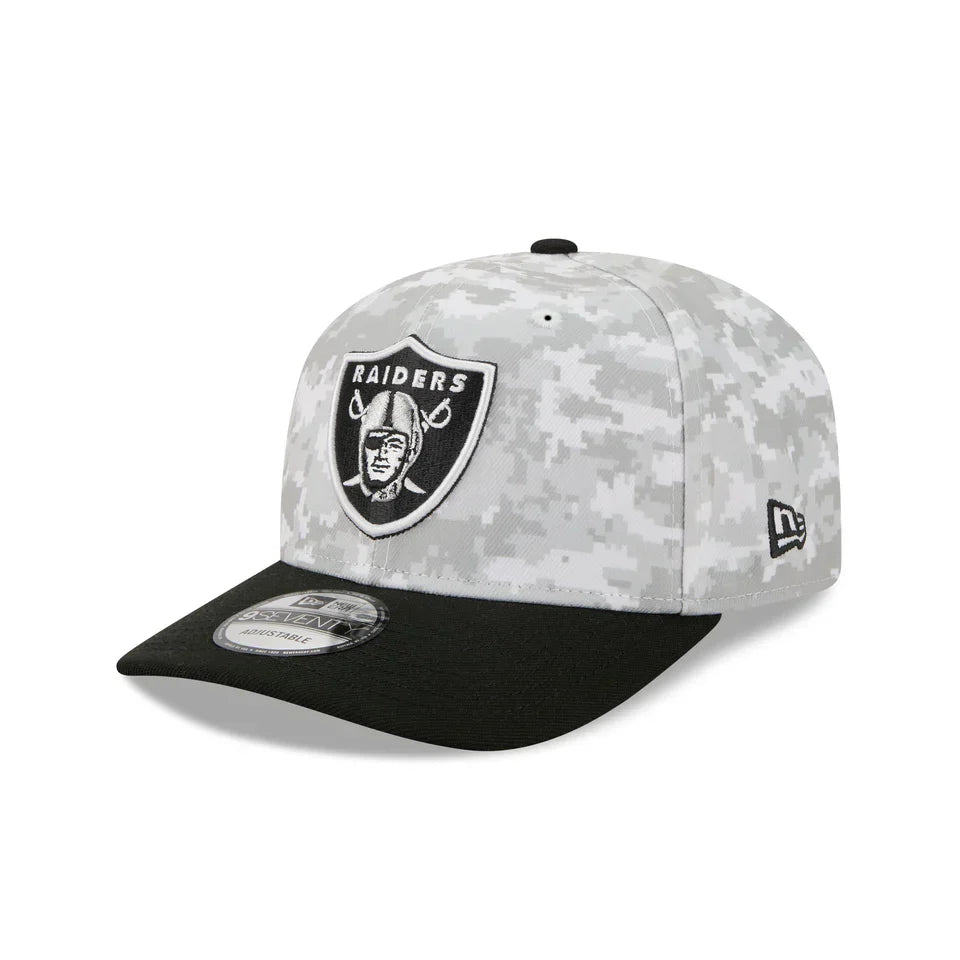 New Era Las Vegas Raiders Salute to Service 9SEVENTY Stretch-Snap Hat 2025