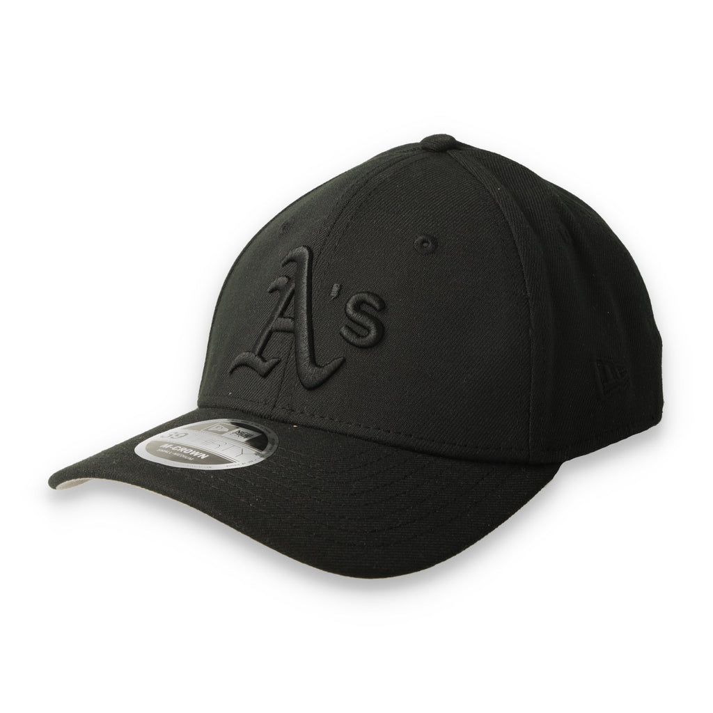 New Era Athletics 39THIRTY M-Crown A-Frame Stretch Fit Hat-Black/Black