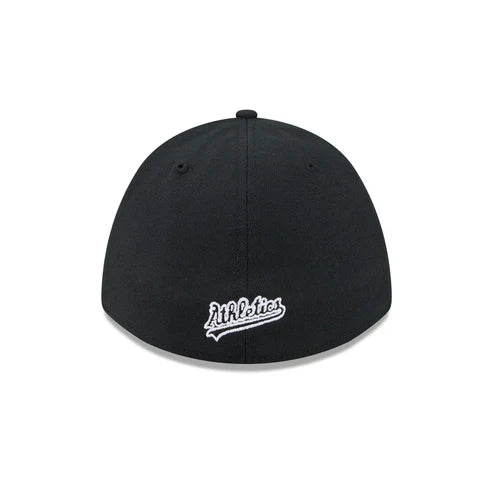New Era Athletics 39THIRTY M-Crown A-Frame Stretch Fit Hat-Black/White