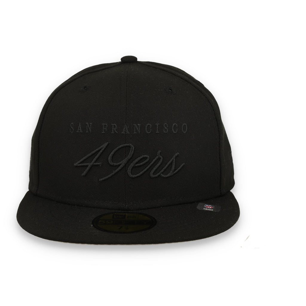 New Era San Francisco 49ers Scripted 59FIFTY Fitted Hat-Black