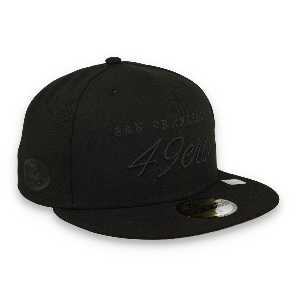 New Era San Francisco 49ers Scripted 59FIFTY Fitted Hat-Black