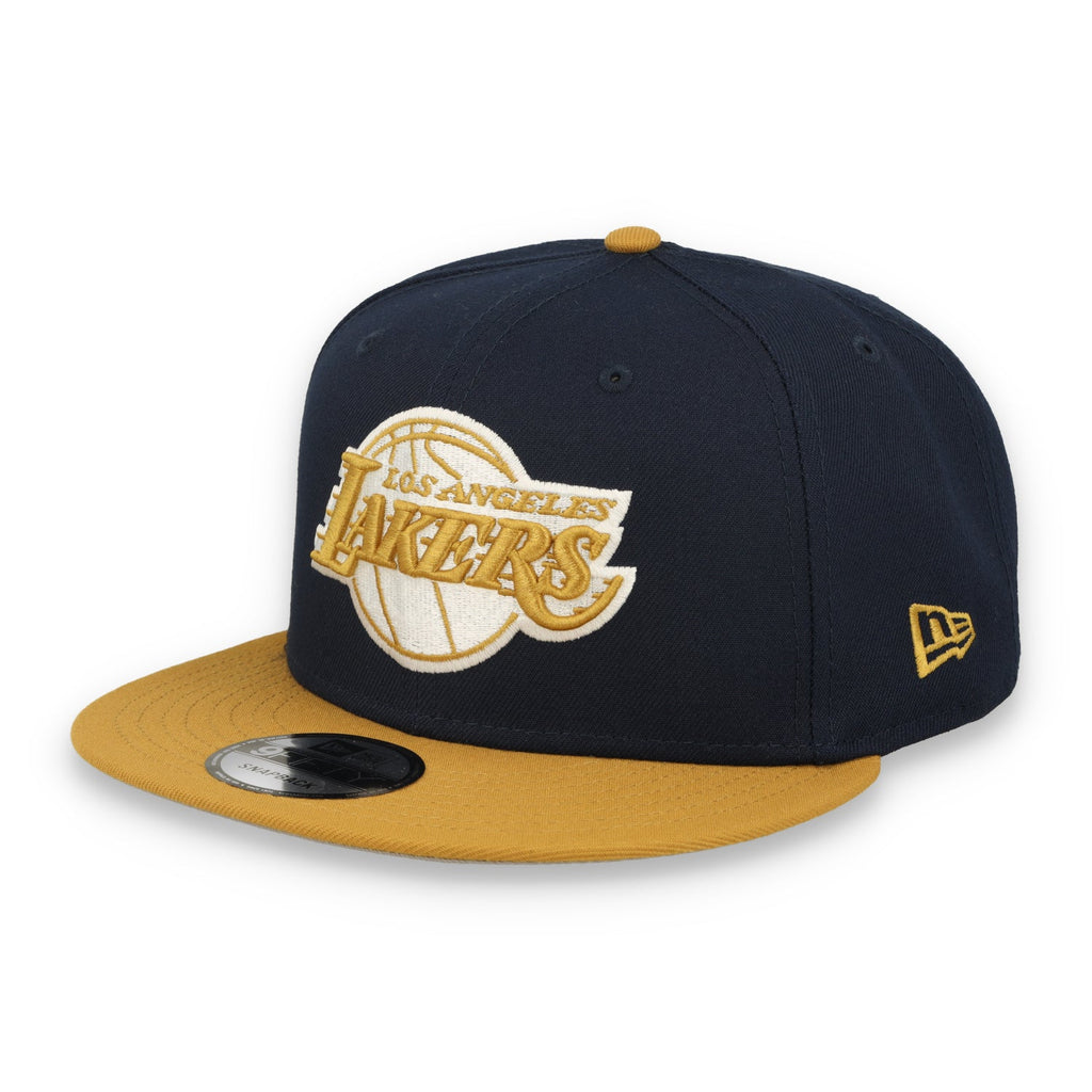 New Era Los Angeles Lakers  Two-Tone Color Pack 9FIFTY Snapback Hat - Navy/Brown
