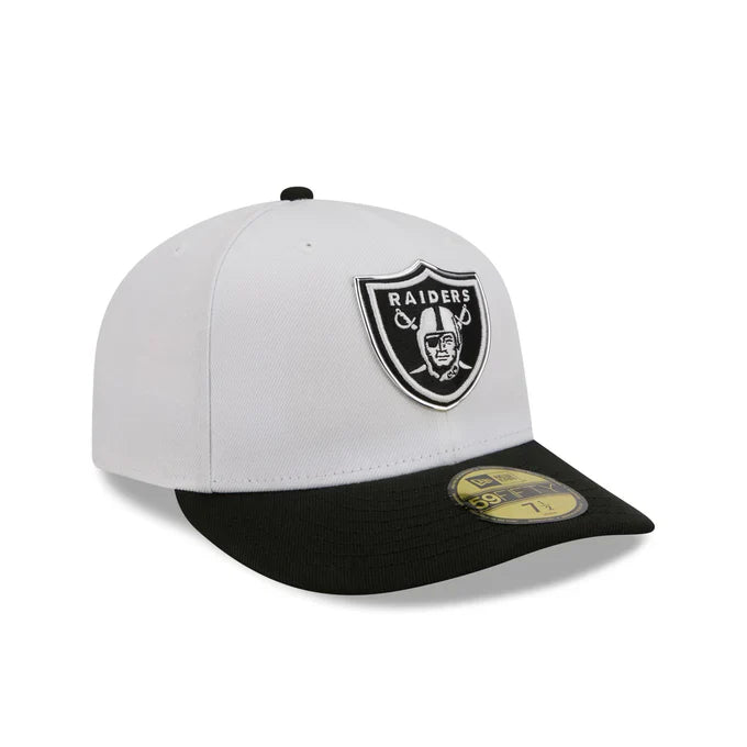 New Era Las Vegas Raiders Black And White 2026 NFL Draft  59FIFTY Fitted Hat