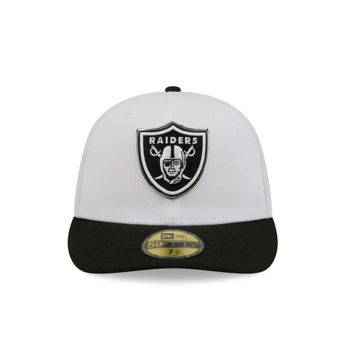 New Era Las Vegas Raiders Black And White 2026 NFL Draft  59FIFTY Fitted Hat