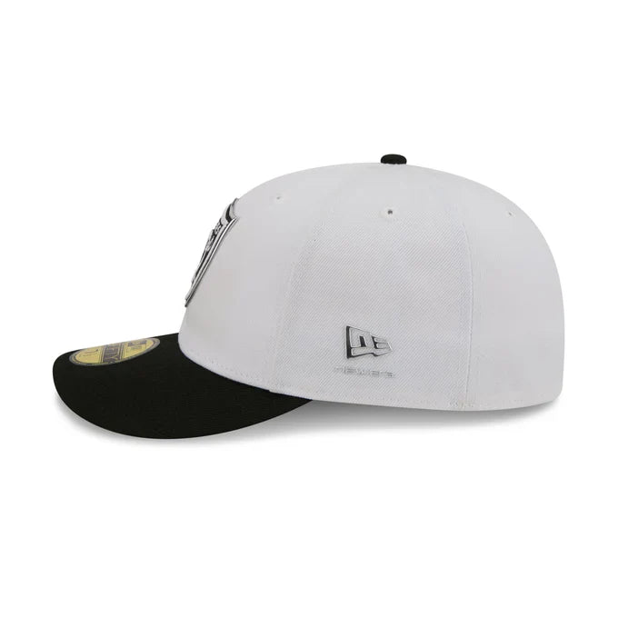 New Era Las Vegas Raiders Black And White 2026 NFL Draft  59FIFTY Fitted Hat