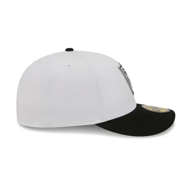 New Era Las Vegas Raiders Black And White 2026 NFL Draft  59FIFTY Fitted Hat