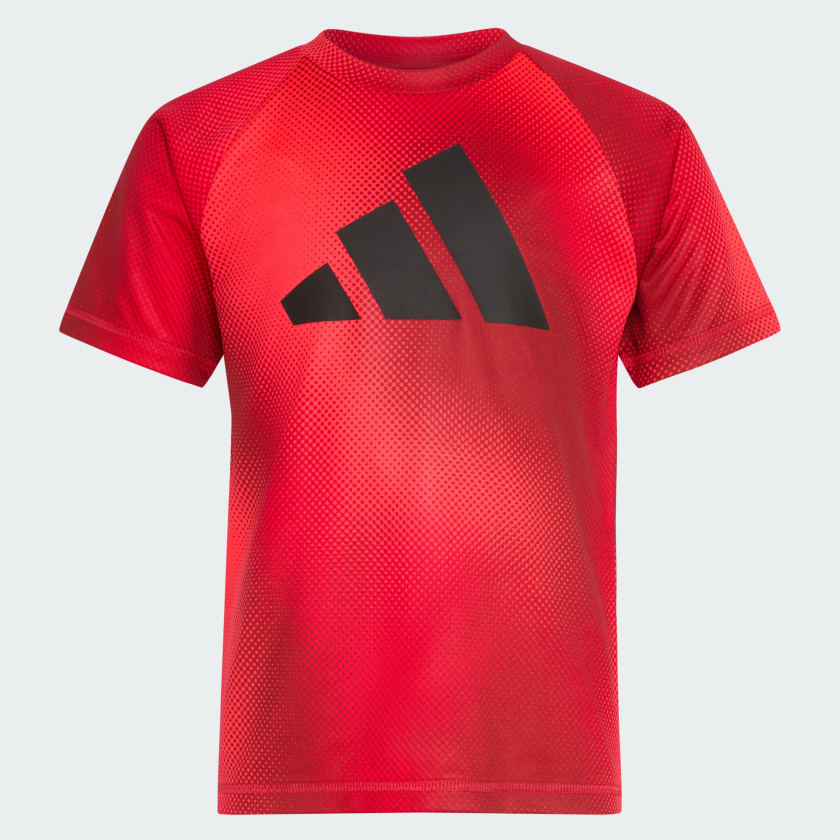 Kids' adidas Two-Piece Short Sleeve Raglan Printed Tee and Shorts Set