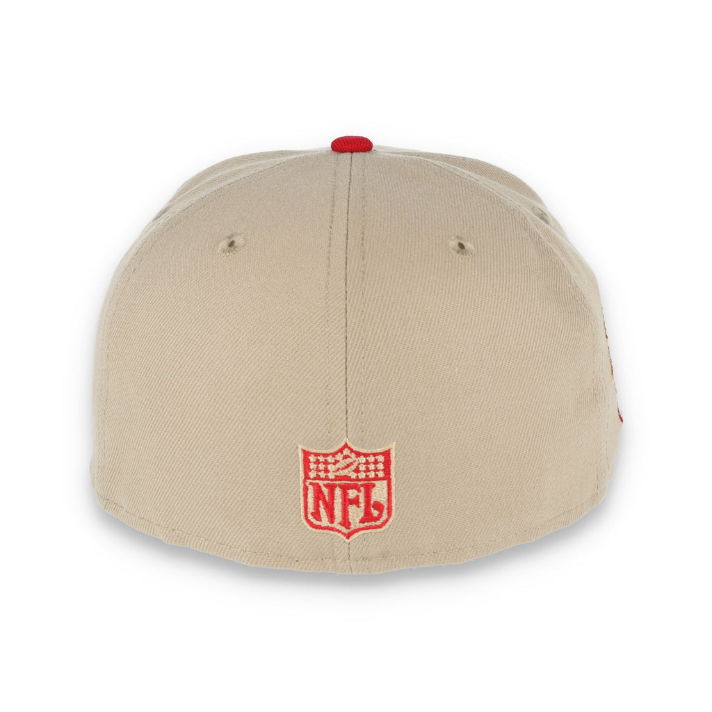 Exclusive San Francisco 49ers Official 59FIFTY Fitted, 40th Anniversary Side Patch 59FIFTY Fitted Hat- Khaki