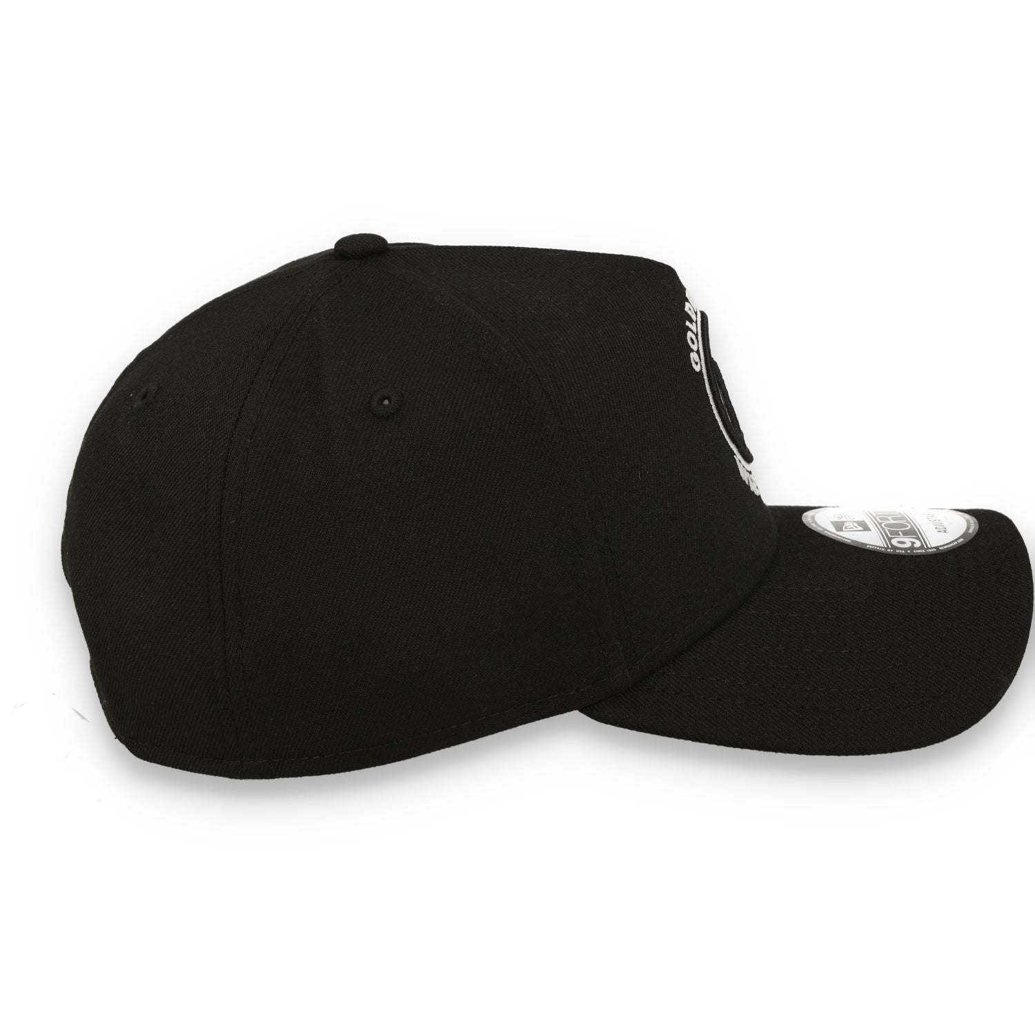 New Era Golden State Warriors 9FORTY A-Frame Snapback Hat-Black/White