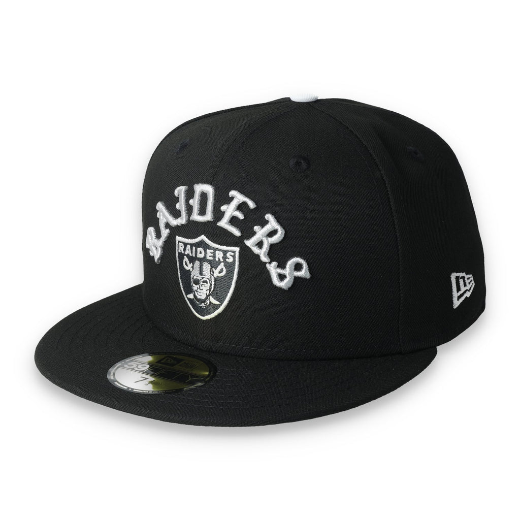 New Era Las Vegas Raiders 60th Anniversary Side Patch Gothic 59FIFTY Fitted Hat