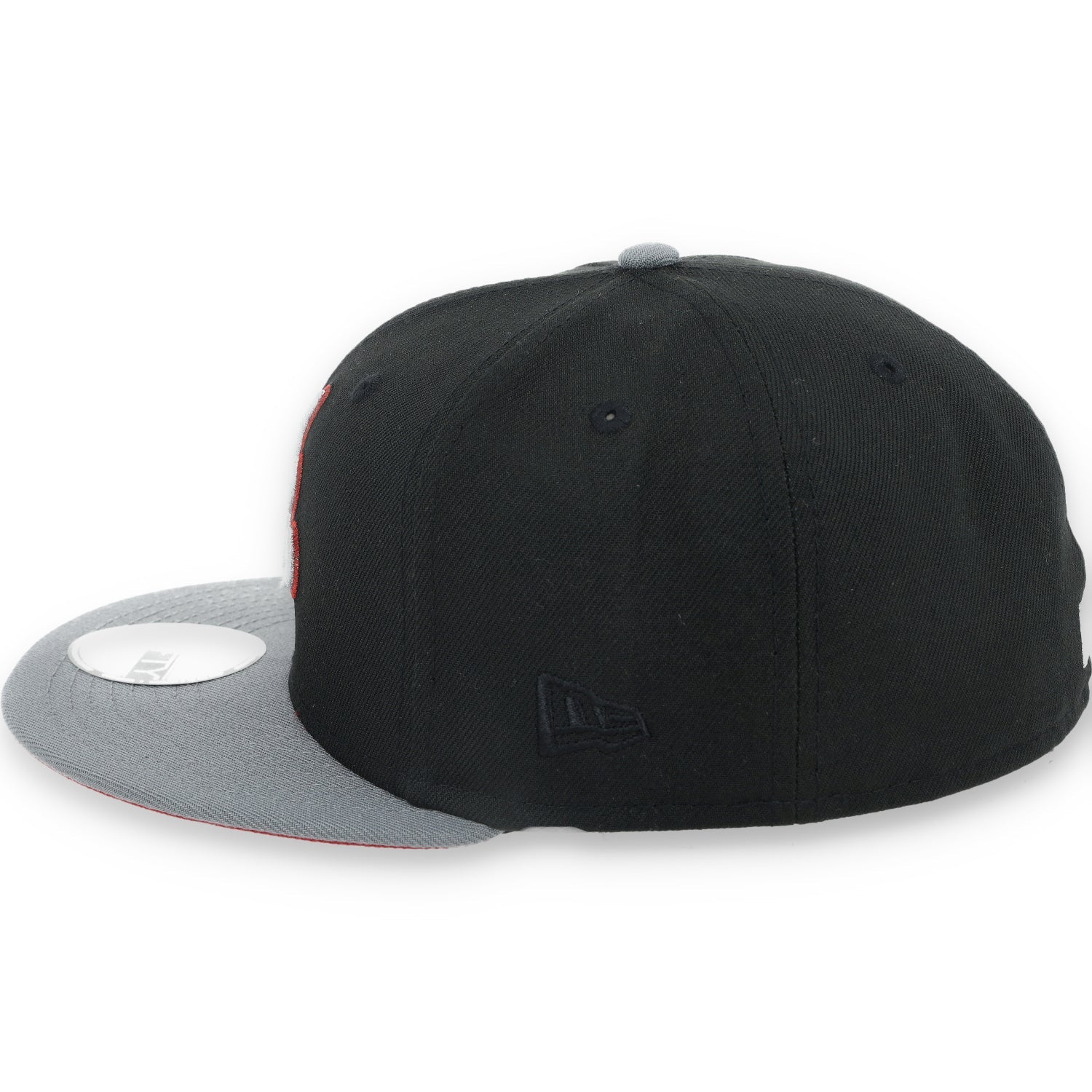 New Era Atlanta Braves 150th Anniversary Series Side Patch Metallic 59FIFTY Fitted Hat- Black/Grey/Red
