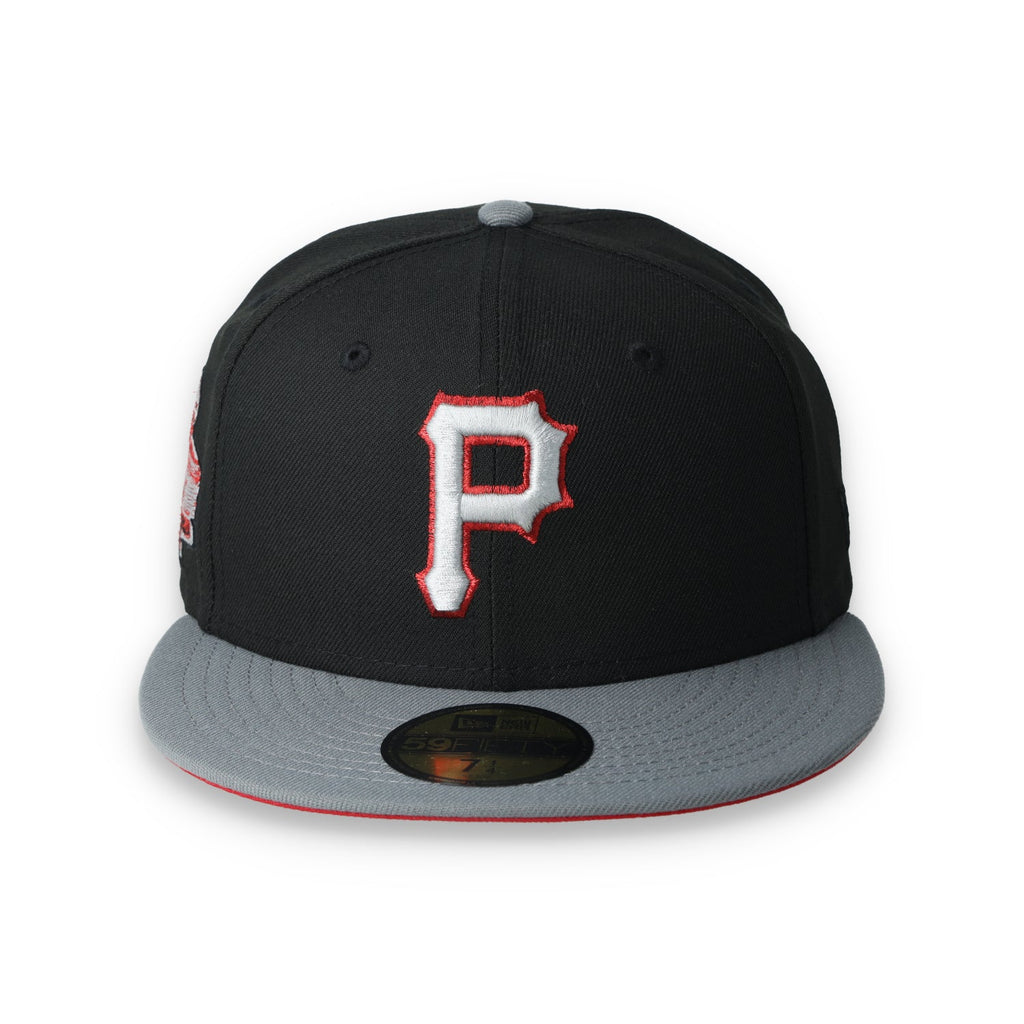 New Era Pittsburgh Pirates World Series Side Patch Metallic 59FIFTY Fitted Hat- Black/Grey/Red
