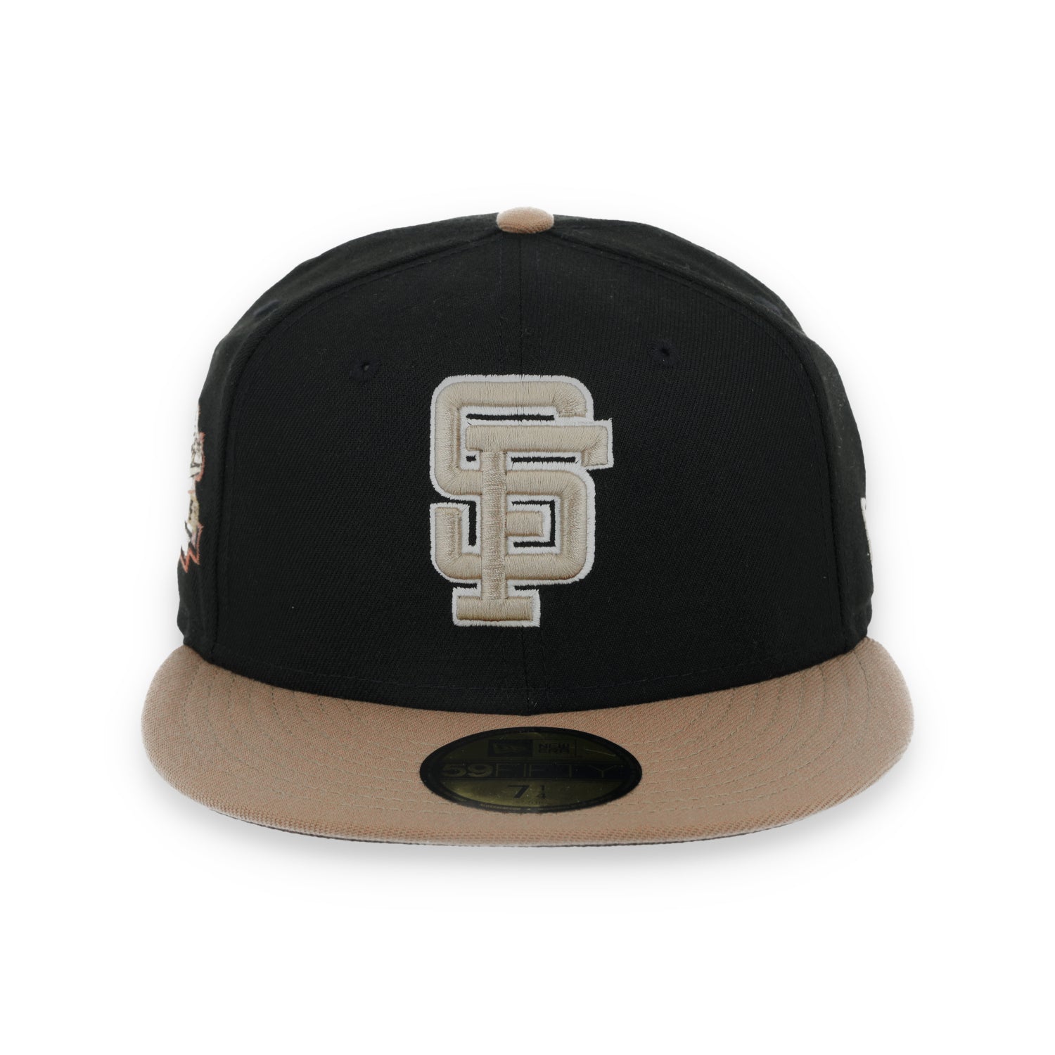 New Era San Francisco Giants  1989 Battle Of The Bay Side patch 59FIFTY Fitted Hat-Black/Khaki
