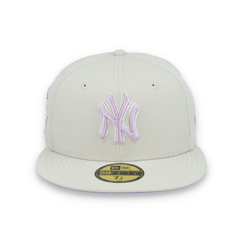 New Era Los New York Yankees Floral Side Patch 59FIFTY Fitted Hat-Stone/Lavender