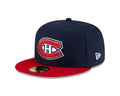 Montreal Canadiens NHL New Era Men's Navy/Red Two Tone 9Fifty Basic Snapback