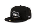 Montreal Canadiens NHL New Era Men's Black/White 59Fifty Fitted Hat
