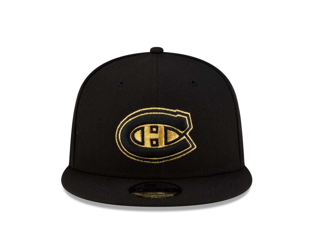 Montreal Canadiens NHL New Era Men's Black 9Fifty Gold Logo Snapback
