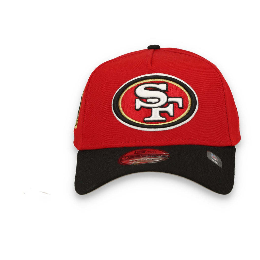 NEW ERA 49ER 60TH SEASON SIDE PATCH  9-FORTY A-FRAME SNAPBACK-RED/BLACK