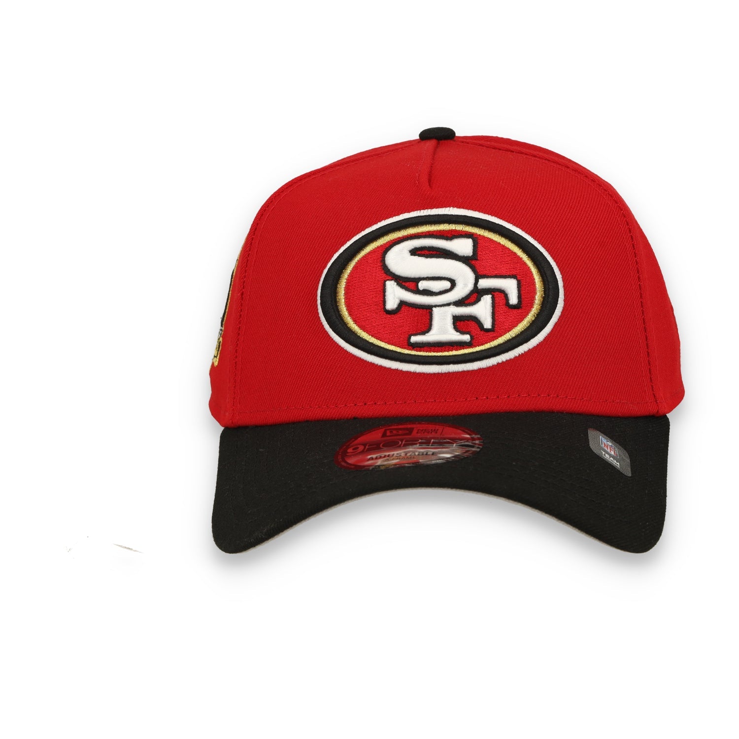 NEW ERA 49ER 60TH SEASON SIDE PATCH  9-FORTY A-FRAME SNAPBACK-RED/BLACK