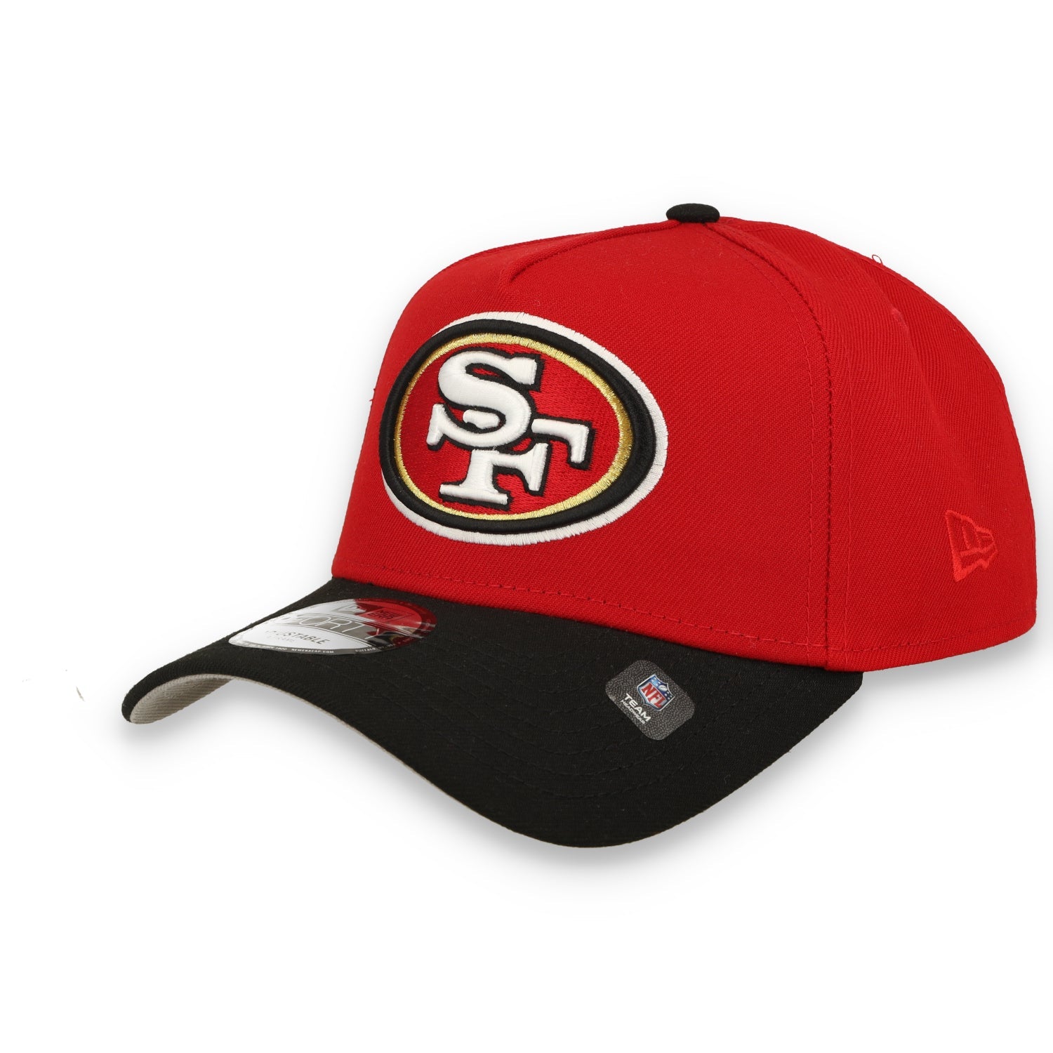 NEW ERA 49ER 60TH SEASON SIDE PATCH  9-FORTY A-FRAME SNAPBACK-RED/BLACK